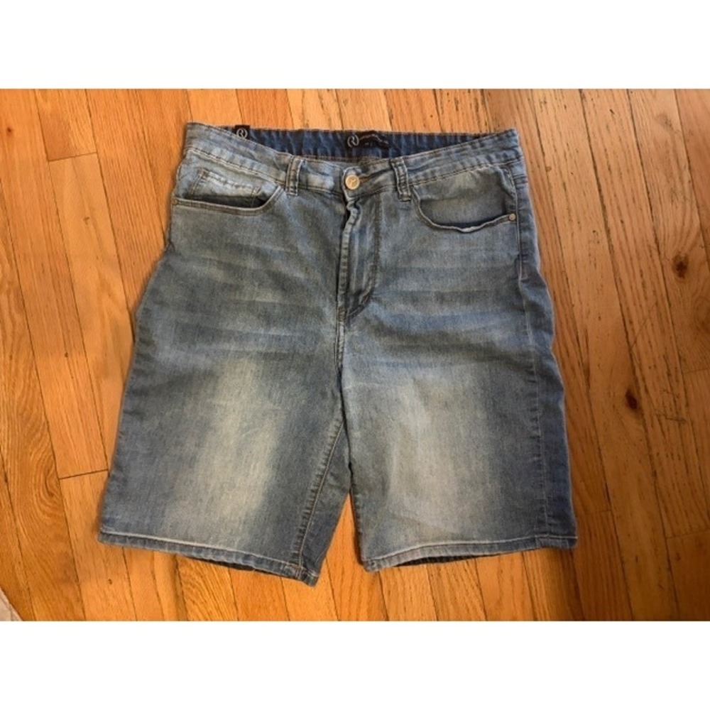 One Republic For All Women Blue Denim Shorts  Size 12 Stretch Jean T45-33